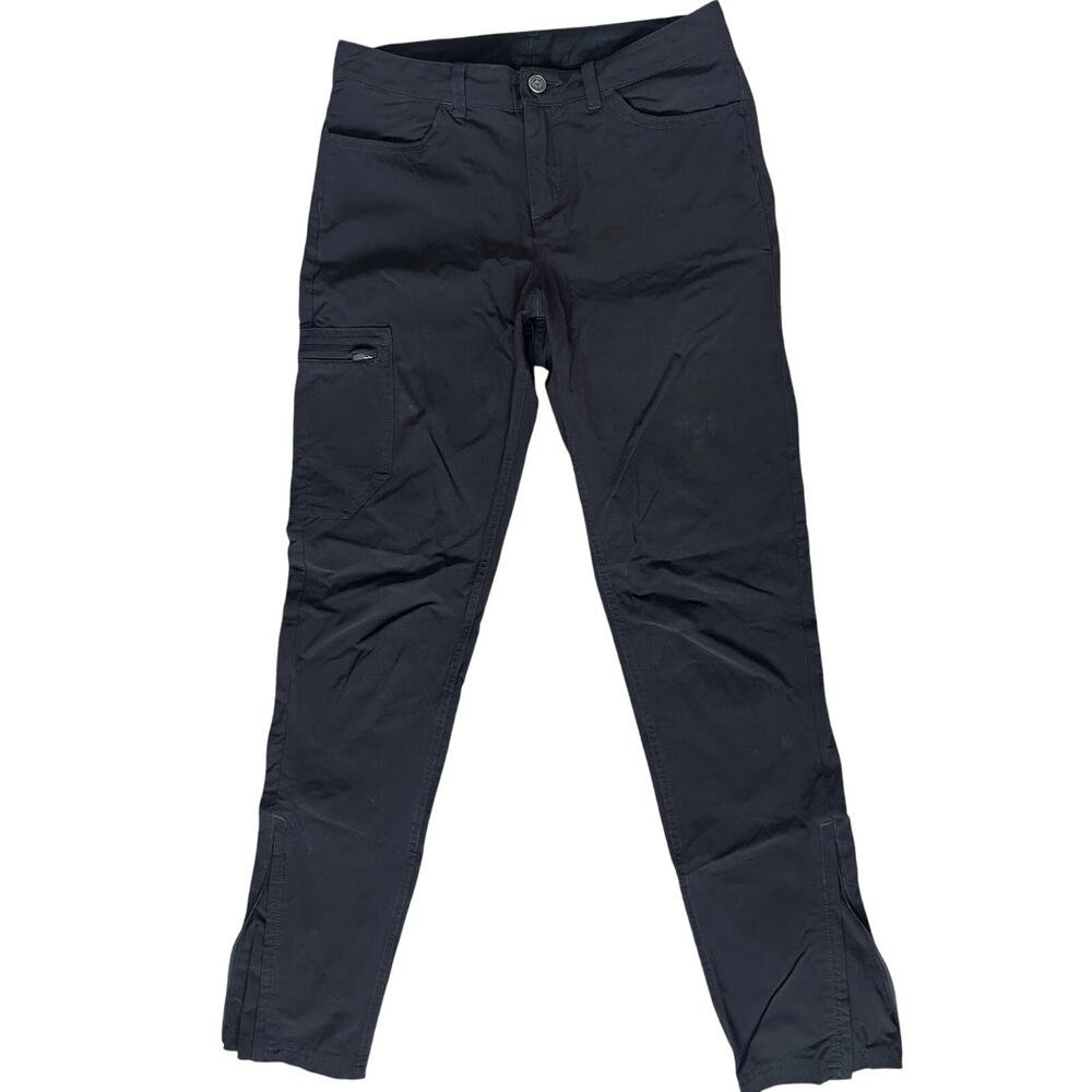 Patagonia Lightweight Hiking Black Pants Women’s Pockets Zippered Leg Sz 4